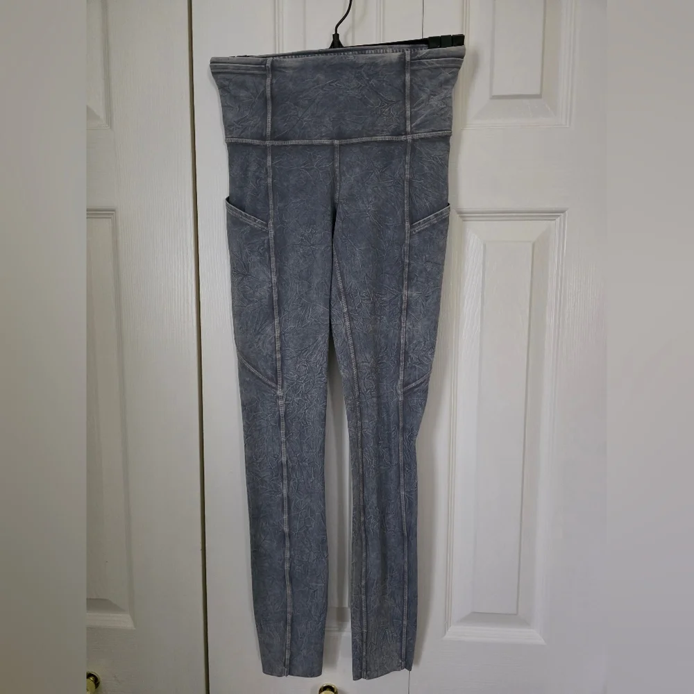 Lululemon Fast and Free 25" *Ice Dye In Ice Wash Asphalt Grey 2 - Picture 10 of 16
